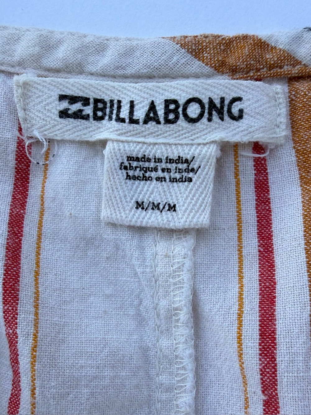 Billabong Cream and Brown Striped Cargo‎ Overalls - Picture 9 of 10